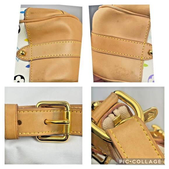 LOUIS VUITTON Greta Multicolore Hobo Shoulder Bag Murakami Monogram LV Bag - Picture 14 of 16